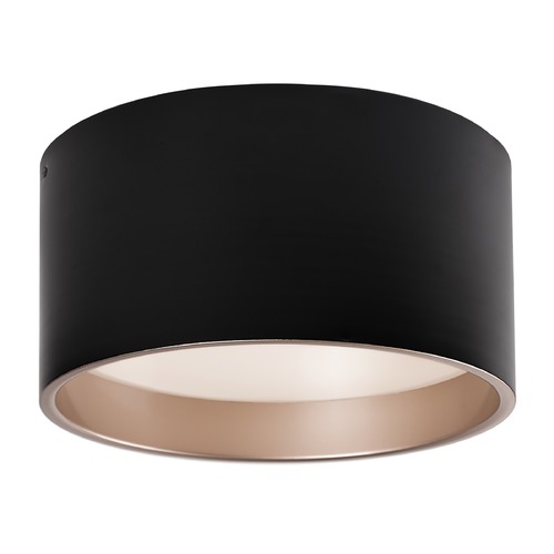 Modern Black and Gold LED Flushmount Light 3000K 754LM