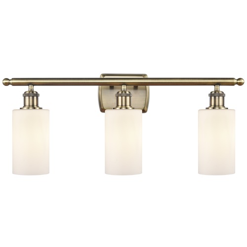 Innovations Lighting Innovations Lighting Clymer Antique Brass Bathroom Light 516-3W-AB-G801