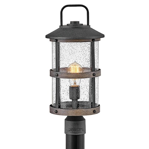 Lakehouse 12V Medium Post Top Lantern in Aged Zinc by Hinkley Lighting