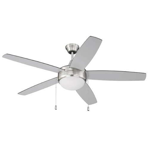 Craftmade Lighting Phaze Energy Star 52-Inch Fan in Brushed Nickel by Craftmade Lighting EPHA52BNK5-BNGW