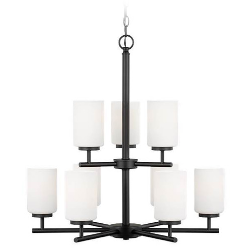 Generation Lighting Oslo 26-Inch Chandelier in Midnight Black by Generation Lighting 31162-112