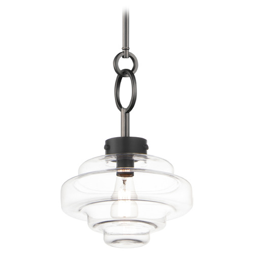 Maxim Lighting Harbor Black Pendant Light with Abstract Shade