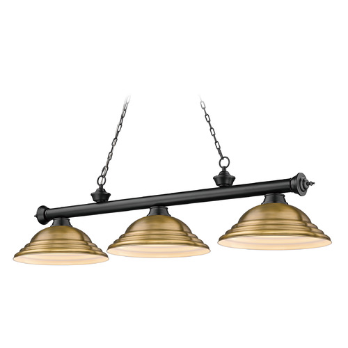 Cordon Matte Black Billiard Light by Z-Lite