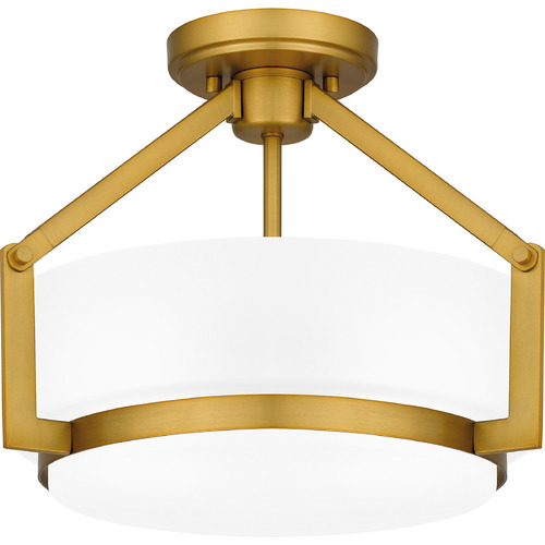 Quoizel Lighting Collinham 14.25-Inch Semi-Flush in Aged Brass by Quoizel Lighting QSF5598AB