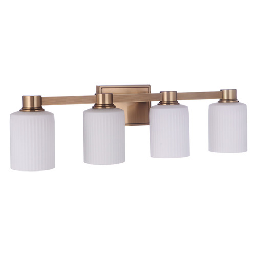 Craftmade Lighting Bretton Satin Brass Bathroom Light by Craftmade Lighting 12928SB4