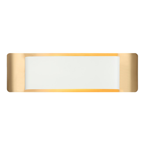 Kumilo White & Aged Gold Brass LED Vertical Bathroom Light by Matteo Lighting