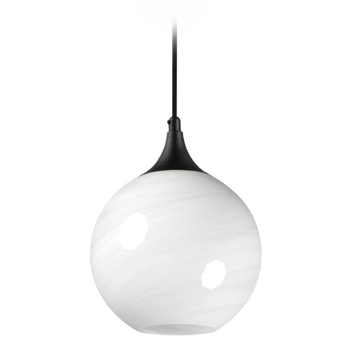 Maxim Lighting Neve Black Mini-Pendant Light with Globe Shade