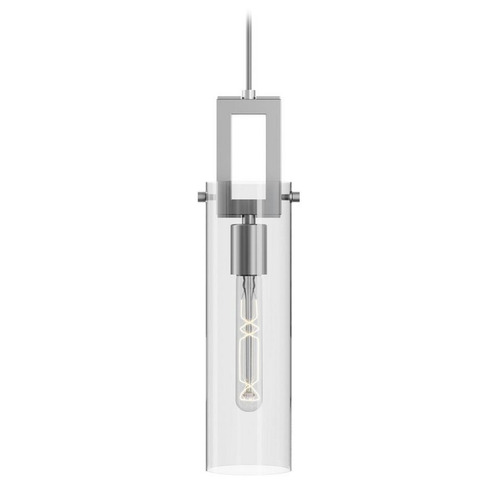 Afx Lighting Houston Satin Nickel Mini-Pendant Light with Cylindrical Shade