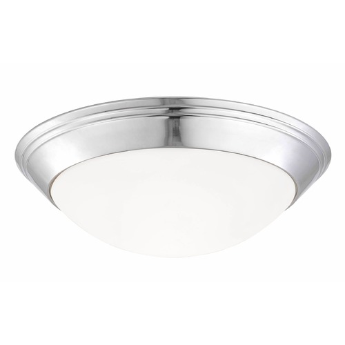 Design Classics Lighting Chrome Flush Mount Ceiling Light 12-Inch Wide 1012-26/W