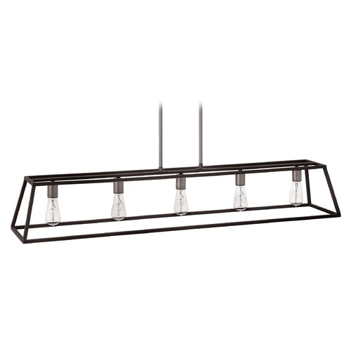 Fulton 50-Inch Aged Zinc Linear Chandelier by Hinkley Lighting
