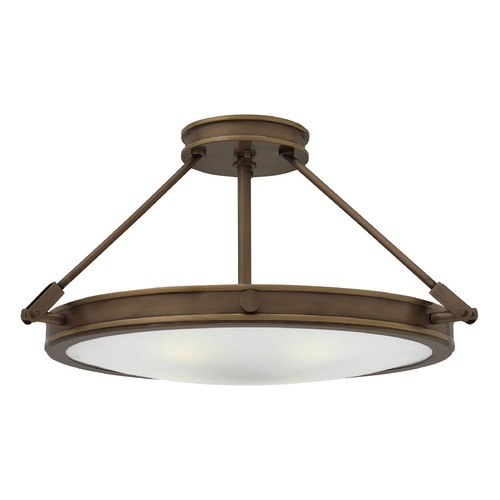 Hinkley Collier 22-Inch Light Oiled Bronze Semi-Flush Mount by Hinkley Lighting 3382LZ