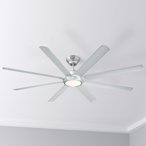 Hydra 80-Inch LED Smart Outdoor Fan in Titanium Silver 2700K by Modern Forms