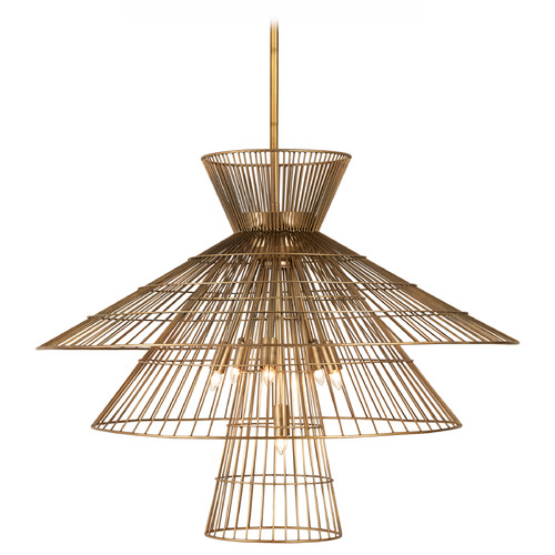 Alito Rubbed Brass Chandelier by Z-Lite