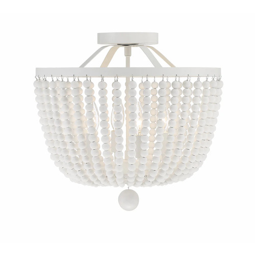 Crystorama Lighting Rylee 16.50-Inch Semi-Flush in Matte White by Crystorama Lighting 604-MT_CEILING