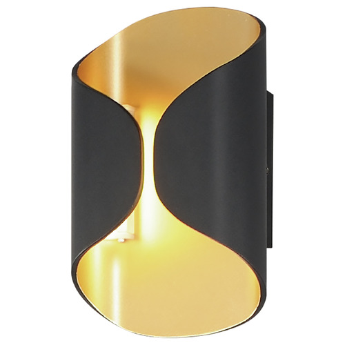 Folio Black & Gold LED Outdoor Wall Light by ET2 Lighting