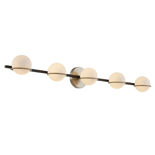 Justice Design Group Justice Design Centric 5-Light Bath Bar FSN-4165-OPAL-MBBR
