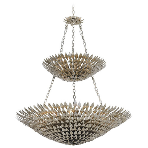 Crystorama Lighting Broche Antique Silver Chandelier