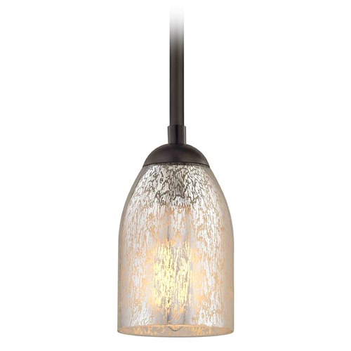 Design Classics Lighting Bronze Mini-Pendant Light Mercury Glass 581-220 GL1039D