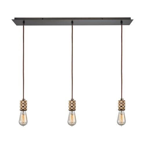 Elk Lighting Elk Lighting Camley Polished Gold, Oil Rubbed Bronze Multi-Light Pendant 14391/3LP