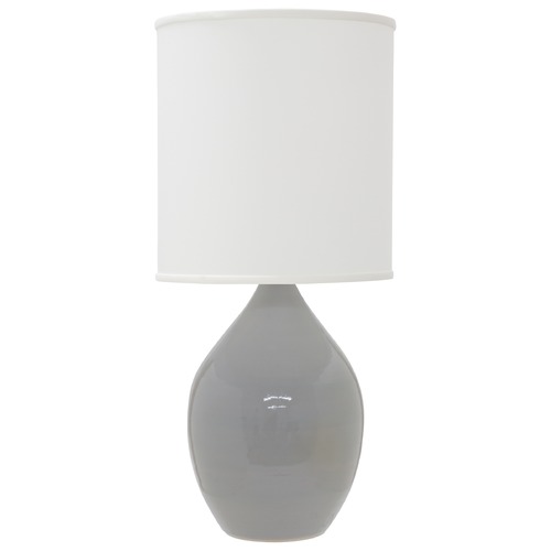 House of Troy Lighting Scatchard Stoneware Gray Gloss Table Lamp by House of Troy Lighting GS401-GG