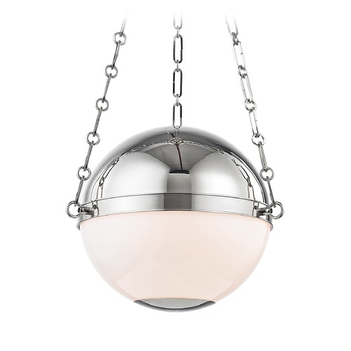 Hudson Valley Lighting Sphere No. 2 Pendant in Polished Nickel by Hudson Valley Lighting MDS750-PN