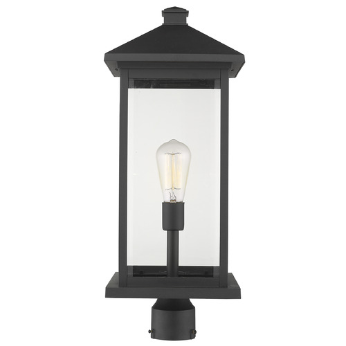 Portland Black Post Light by Z-Lite