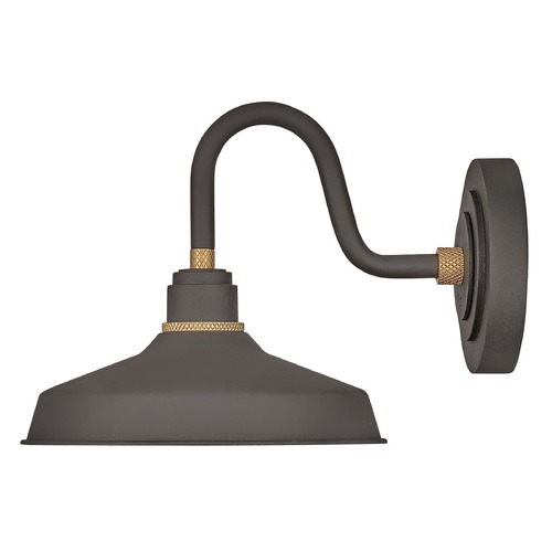 Hinkley Foundry 9.50-Inch Wide Museum Bronze & Brass Barn Light by Hinkley Lighting 10231MR