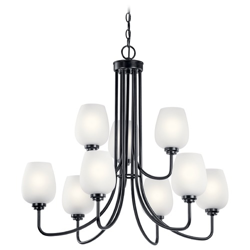 Valserrano 9-Light Black Chandelier by Kichler Lighting
