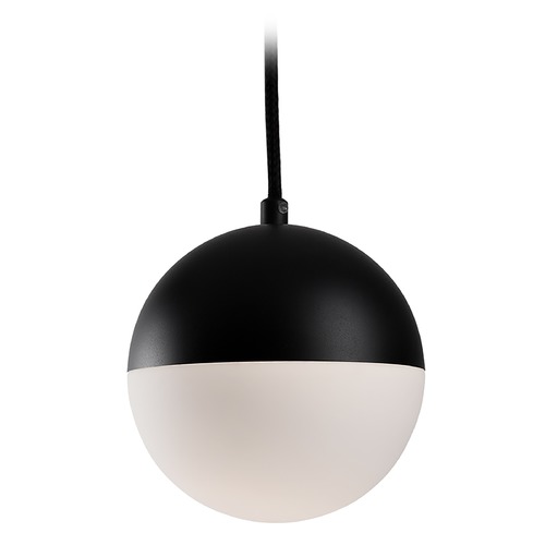 Kuzco Lighting Modern Black LED Mini Pendant with Frosted Shade 3000K 543LM by Kuzco Lighting PD11706-BK