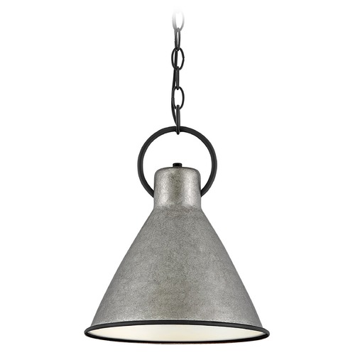 Hinkley Winnie Small Pendant in Rustic Pewter & Black by Hinkley Lighting 3557RP