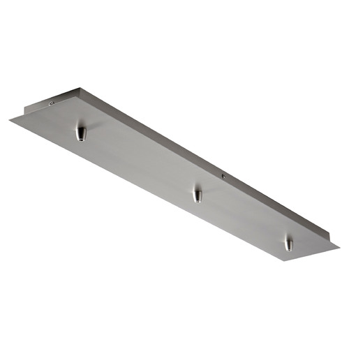 3-Light Linear Multi-Port Canopy in Satin Nickel by Oxygen Lighting