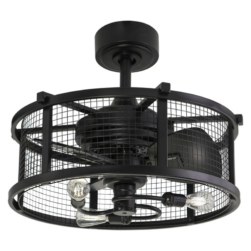 Vaxcel Lighting Humboldt Black LED Ceiling Fan with Light