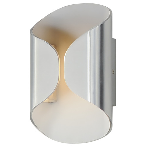 Folio Satin Aluminum & White LED Outdoor Wall Light by ET2 Lighting
