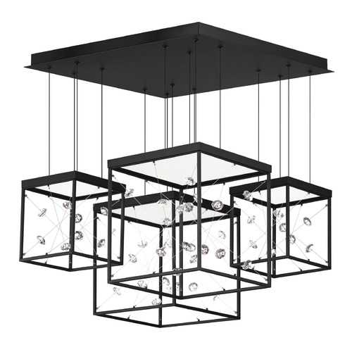 Entanglement Black LED Multi-Light Pendant by ET2 Lighting