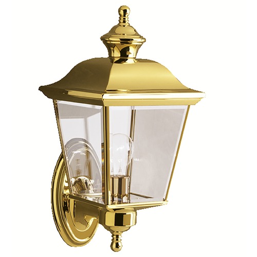Bay Shore 15.50-Inch Outdoor Wall Light in Polished Brass by Kichler Lighting