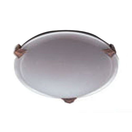 PLC Lighting Modern Flushmount Light with White Glass in Polished Chrome Finish 5516 PC