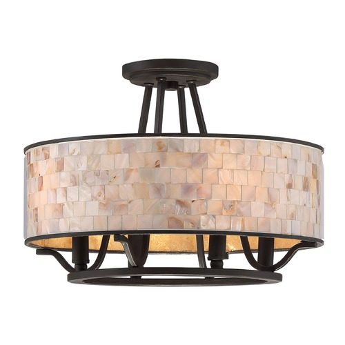 Quoizel Lighting Aristocrat Palladian Bronze Semi-Flush by Quoizel Lighting AS1716PN