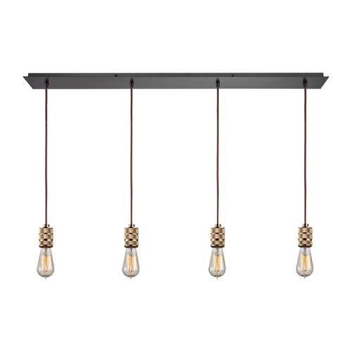 Elk Lighting Elk Lighting Camley Polished Gold, Oil Rubbed Bronze Multi-Light Pendant 14391/4LP