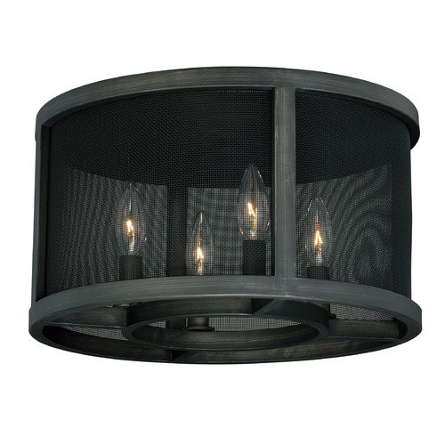 Vaxcel Lighting Wicker Park Warm Pewter Flushmount Light by Vaxcel Lighting C0068