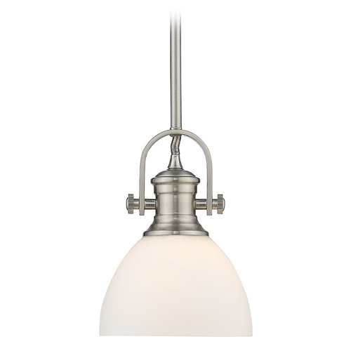 Golden Lighting Hines Pewter Mini Pendant by Golden Lighting 3118-M1LPW-OP