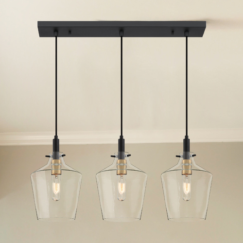 Quoizel Lighting June Earth Black 3-Light Multi-Light Pendant by Quoizel Lighting JUN330EK