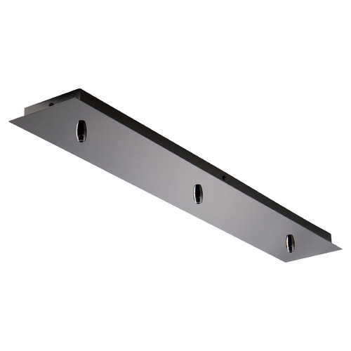 3-Light Linear Multi-Port Canopy in Gunmetal by Oxygen Lighting