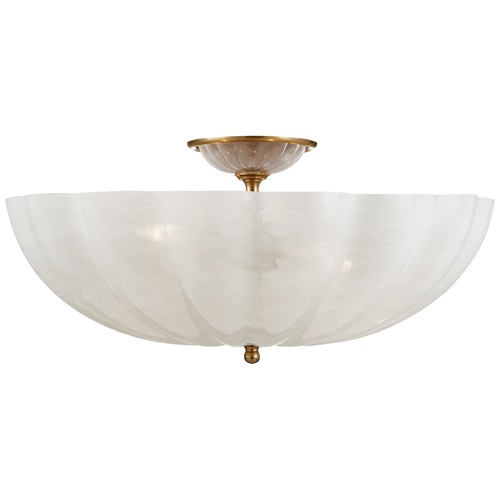 Visual Comfort Signature Collection Aerin Rosehill Large Semi-Flush in Antique Brass by Visual Comfort Signature ARN4001HABWG
