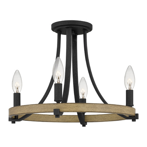 Quoizel Lighting Colombes Semi-Flush Mount in Grey Ash by Quoizel Lighting CMS1716GK