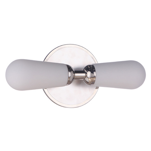 Riggs Brushed Polished Nickel & Polished Nickel Bathroom Light by Craftmade Lighting