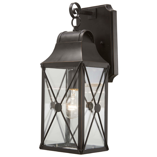 De Luz Oil Rubbed Bronze & Gold Outdoor Wall Light by Minka Lavery