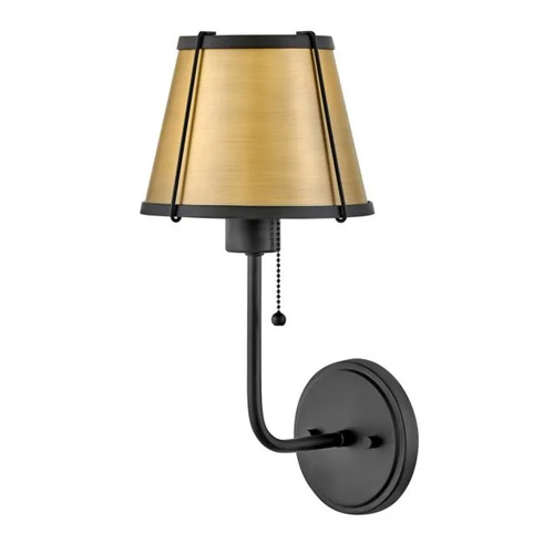 Hinkley Clarke Wall Sconce in Black & Dark Brass by Hinkley Lighting 4890BK-LDB