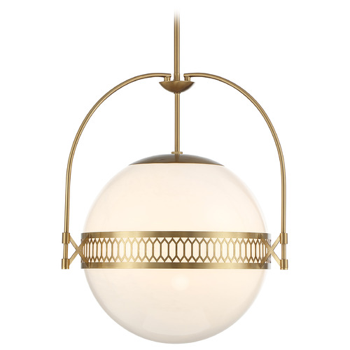 Savoy House Savoy House Lighting Thornhill Warm Brass Pendant Light with Globe Shade 7-6407-3-322