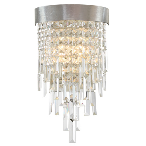 Crystorama Lighting Crystorama Lighting Winfield Antique Silver Sconce WIN-212-SA-CL-MWP