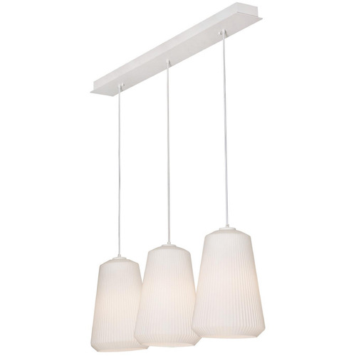 Afx Lighting Isla White Multi-Light Pendant with Conical Shade